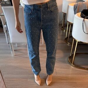 Frame Blue Jeans with crystal studs